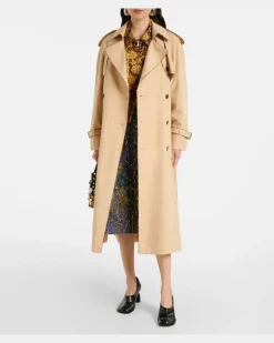Trenchcoat aus Baumwollpopeline Beige