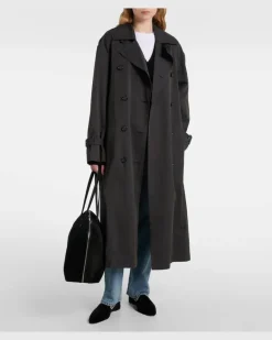 Trenchcoat aus einem Baumwollgemisch Schwarz