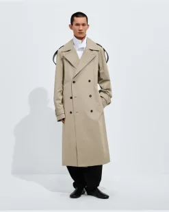 Trenchcoat aus leichter Baumwolle -Beige - Herren