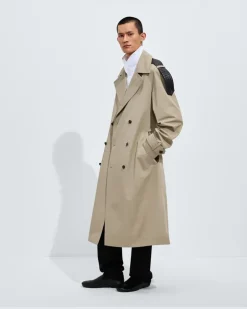 Trenchcoat aus leichter Baumwolle -Beige - Herren