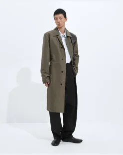 Trenchcoat aus Seide und Nylon-Grau - Herren