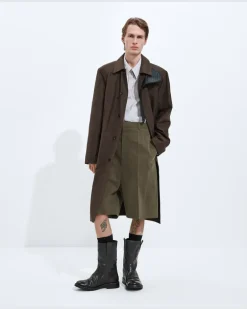 Trenchcoat aus Seide und Nylon-Braun - Herren
