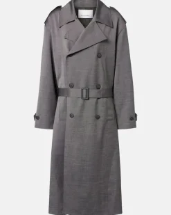 Trenchcoat Bleecker aus einem Wollgemisch Grau