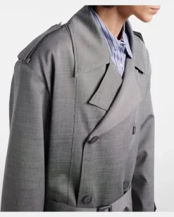 Trenchcoat Bleecker aus einem Wollgemisch Grau