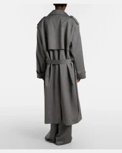 Trenchcoat Bleecker aus einem Wollgemisch Grau