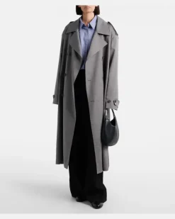 Trenchcoat Bleecker aus einem Wollgemisch Grau