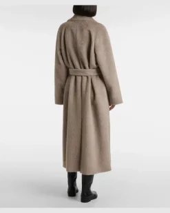 Trenchcoat Foster aus Alpakawolle und Wolle Beige