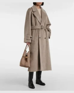 Trenchcoat Foster aus Alpakawolle und Wolle Beige