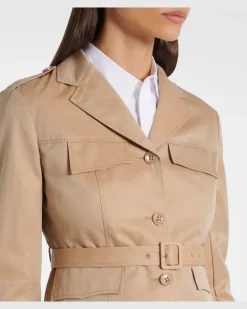 Trenchcoat Luxury Layer aus Baumwolle Beige