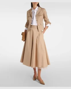 Trenchcoat Luxury Layer aus Baumwolle Beige
