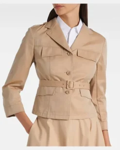 Trenchcoat Luxury Layer aus Baumwolle Beige