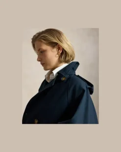 Trenchcoat mit Ballonsilhouette Blue