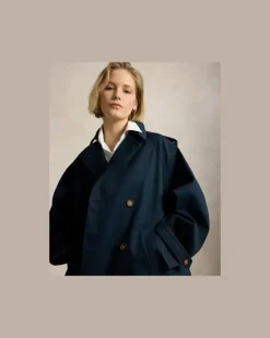 Trenchcoat mit Ballonsilhouette Blue