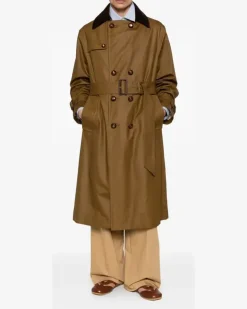 Trenchcoat mit Gürtel - Braun