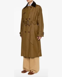 Trenchcoat mit Gürtel - Braun