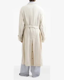 Trenchcoat mit Knöpfen - Nude