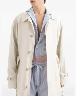 Trenchcoat mit Knöpfen - Nude