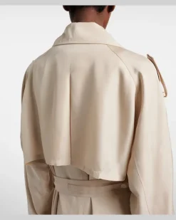 Trenchcoat Veyron aus Twill Weiß