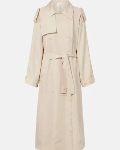 Trenchcoat Veyron aus Twill Weiß
