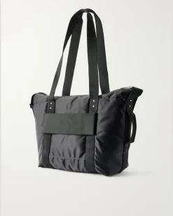 Trolley Canvas-Trimmed Shell Tote Black