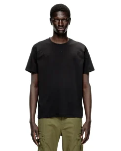 T‑Shirt mit einfarbigen Einsätzen - T-Shirts - Herren - Schwarz