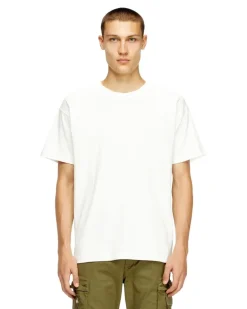 T‑Shirt mit einfarbigen Einsätzen - T-Shirts - Herren - Weiss