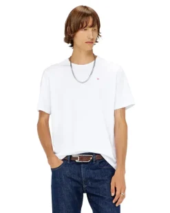 T-Shirt mit gesticktem Mikro-Logo - T-Shirts - Unisex - Weiss