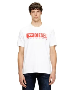 T-Shirt mit verschwommenem Diesel-Logo - T-Shirts - Herren - Weiss