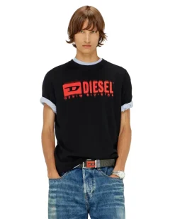 T-Shirt mit verschwommenem Diesel-Logo - T-Shirts - Herren - Schwarz