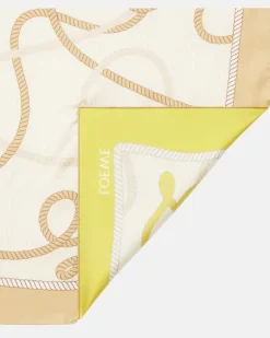 Tuch Anagram aus Seiden-Twill Beige