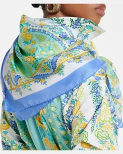 Tuch aus Seiden-Twill Blau