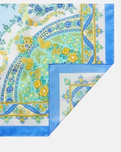 Tuch aus Seiden-Twill Blau