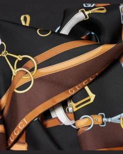 Tuch aus Seiden-Twill Braun
