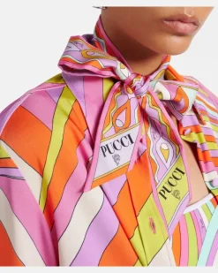 Tuch aus Seiden-Twill Multicolor