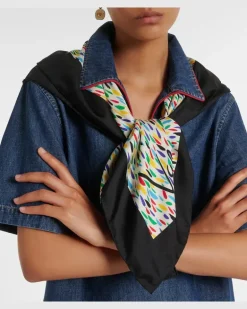 Tuch aus Seiden-Twill Multicolor