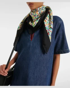 Tuch aus Seiden-Twill Multicolor