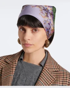 Tuch aus Seiden-Twill Multicolor