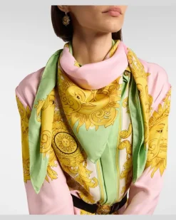 Tuch aus Seiden-Twill Rosa