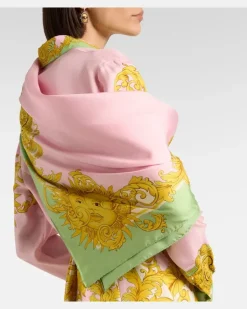 Tuch aus Seiden-Twill Rosa