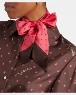 Tuch aus Seiden-Twill Rosa