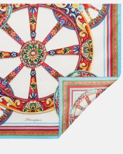 Tuch Carretto aus Seiden-Twill Multicolor