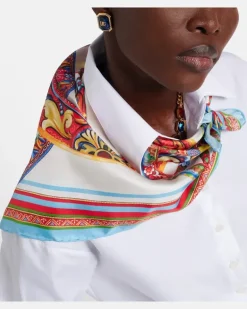 Tuch Carretto aus Seiden-Twill Multicolor