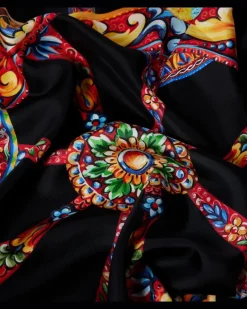 Tuch Carretto aus Seiden-Twill Multicolor