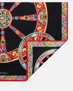 Tuch Carretto aus Seiden-Twill Multicolor