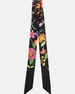 Tuch Gucci Flora aus Seiden-Twill Schwarz