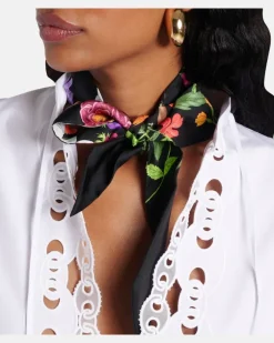 Tuch Gucci Flora aus Seiden-Twill Schwarz