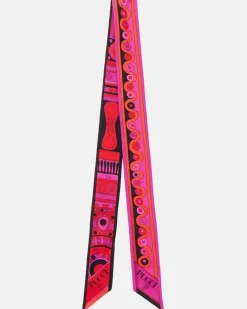 Tuch Iride aus Seiden-Twill Rosa