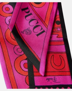 Tuch Iride aus Seiden-Twill Rosa