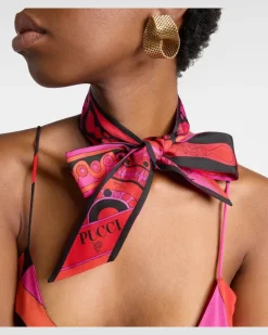 Tuch Iride aus Seiden-Twill Rosa