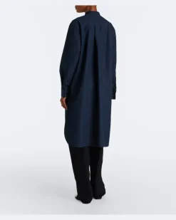 Tunika aus Baumwollpopeline Blau